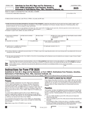 California Form FTB 3525