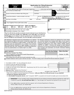 Arizona Form 204