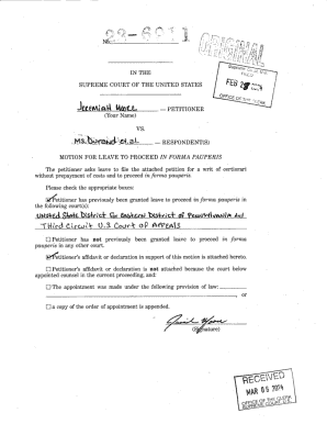 Motion for Leave to Proceed in Forma Pauperis