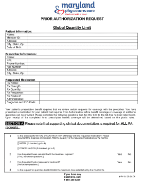 Prior Authorization Request Form