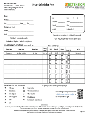 Forage Submission Form