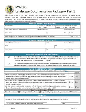 California MWELO Landscape Documentation Package