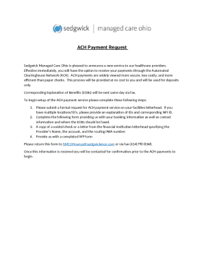 ACH Payment Provider Setup Form