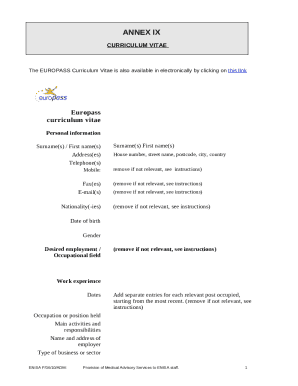Europass Curriculum Vitae