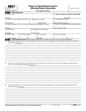 Form 8937 Report