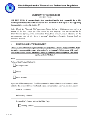 Illinois Statement of Coerced Debt