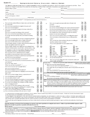 McAllen ISD Preparticipation Physical Evaluation Form