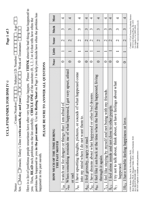 UCLA PTSD Index for DSM IV