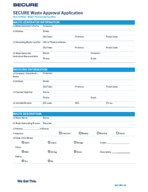 Secure Waste Approval Application