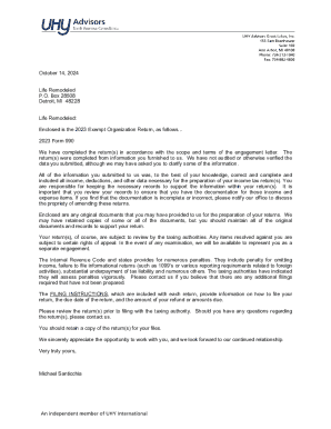 2023 Form 990 Exempt Organization Return