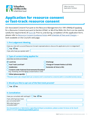 Application for Resource Consent
