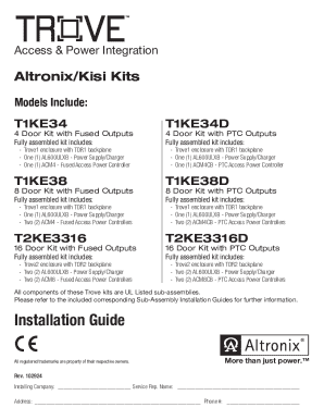 Trove KE ULXB Kits Installation Guide