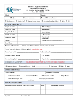 Student Registration Form
