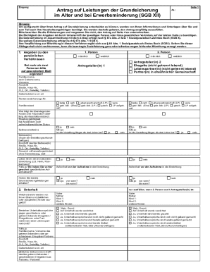 German Basic Security Benefits Application