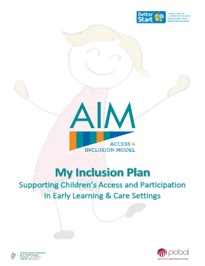 My Inclusion Plan for Early Learning