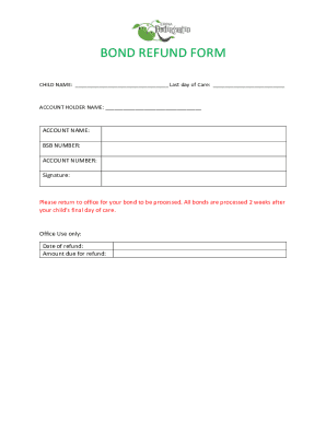 Bond Refund Form