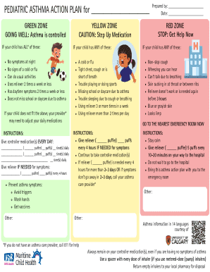 Pediatric Asthma Action Plan