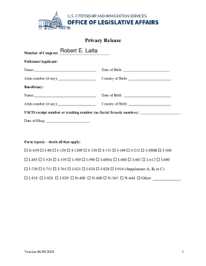 USCIS Privacy Release Form