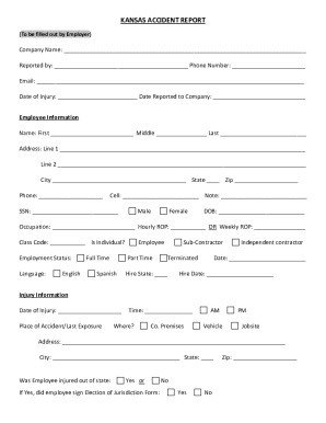 Kansas Accident Report