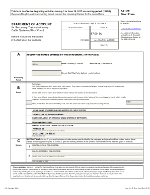 US Copyright Office Form SA1-2E