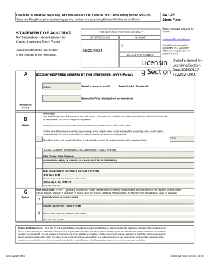 US Copyright Office Form SA1-2E