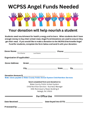 WCPSS Angel Fund Donation Form