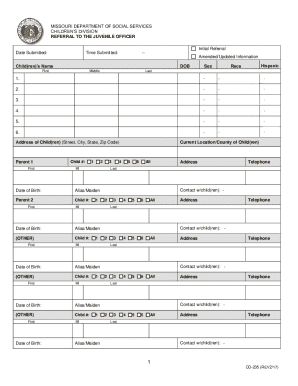 Missouri Child Abuse Referral Form