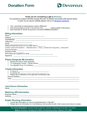 Donation Form