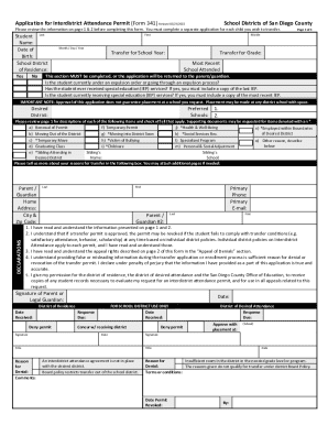 Interdistrict Attendance Permit Application (Form 341)