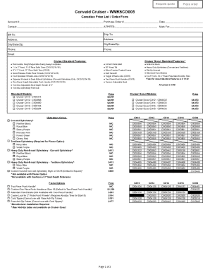 Convaid Cruiser Order Form