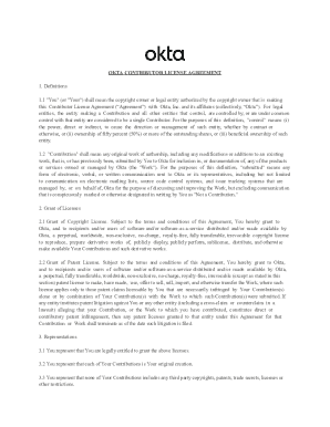 Okta Contributor License Agreement