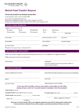 Mutual Fund Transfer Request Form