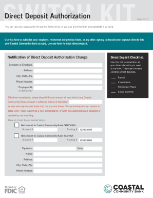 Coastal Community Bank Switch Kit