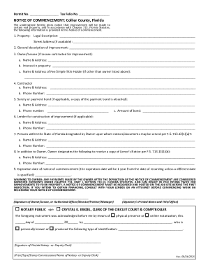Florida Notice of Commencement