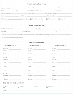 Credit Application Form