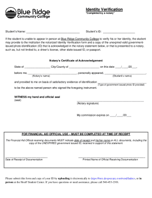Identity Verification Form