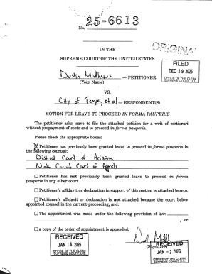 Motion for Leave to Proceed in Forma Pauperis