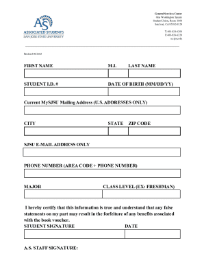 A.S. Affordable Textbook Program Application