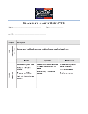 Risk Analysis and Management System Form