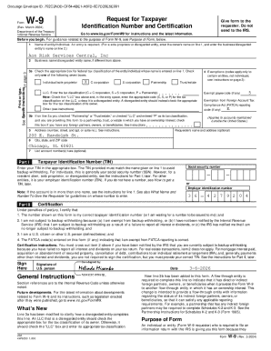 IRS Form W-9
