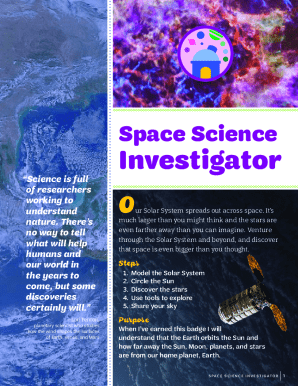 Space Science Investigator Badge