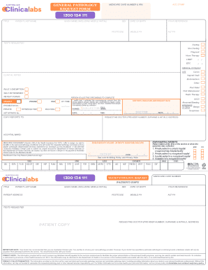 Australian Clinical Labs Pathology Request Form