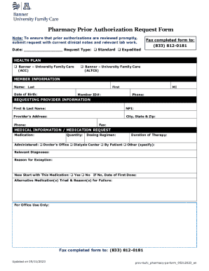 Pharmacy Prior Authorization Request Form