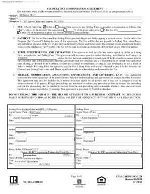 Cooperative Compensation Agreement