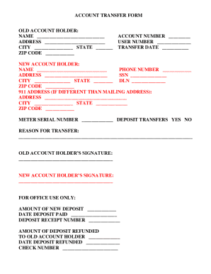 Account Transfer Form