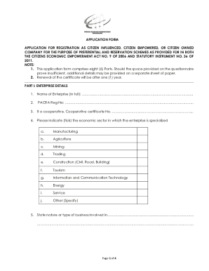 Zambia Citizen Economic Empowerment Application Form
