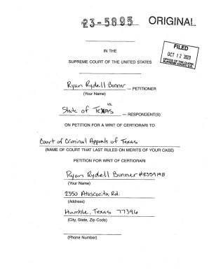 Petition for Writ of Certiorari