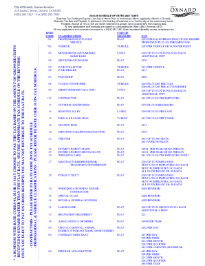 City of Oxnard Business Tax Certificate Application