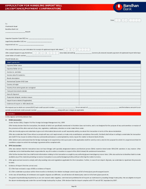 Application for Handling Import Bill