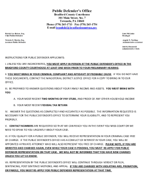 Public Defender Application Form